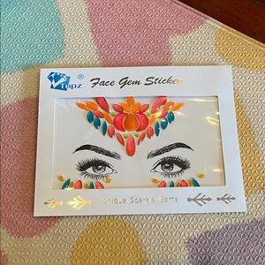 Vibrant Face Gem Stickers - Multicolor new